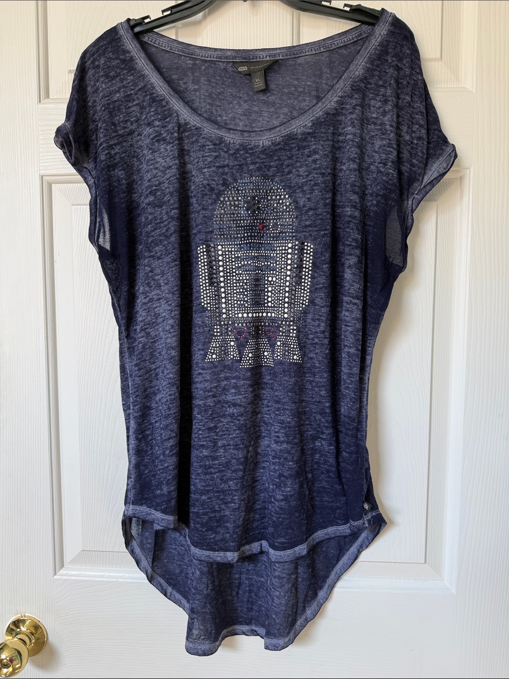 Perfect for Star Wars Fans Rock & Republic Navy Crystal R2-D2 Droid Shirt